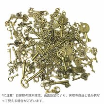 【在庫セール】鍵 DIY スケルトンキー 金古美 アンティーク調 ハンドメイド ハンドメイド チャーム アクセサリー キー 飾り _画像3