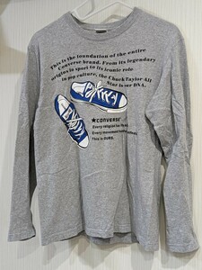 CONVERSE 長袖Ｔシャツ グレー　Lサイズ 