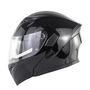 システムヘルメット バイクヘルメット フルフェイスヘルメット オープンフェイスヘルメット SOMAN-955 艶ブラック サイズ:L