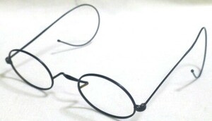 明治期 / 当時物 ◆ 小判型メガネ / 赤銅製 ◆ 眼鏡ワク / レンズなし ◆ 未使用 / デットストック品