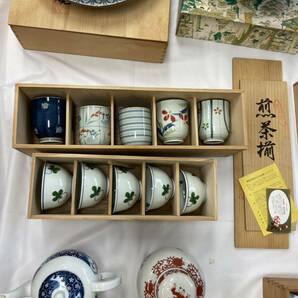 【まとめて】有田焼 哲山 作 応接揃 灰入れ 煙草 喫煙具 桜 梅 金彩 在銘 美品 共箱の画像6