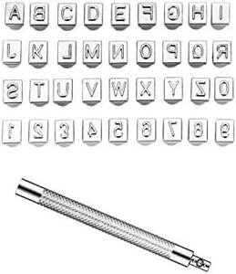 YFFSFDC 刻印セット レザークラフト 交換式刻印 6.5ｍｍ 36個セット 革用刻印セット DIY 手作り レザークラフト道