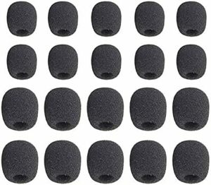 YFFSFDC Mike sponge 20 piece set inside diameter 5mm/8mm headset in cam pin Mike noise prevention pin Mike for mi