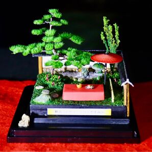 ミニチュア日本庭園 野点(のだて)ひとやすみ ハンドメイド