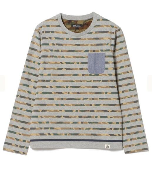 【タグ付き新品】BEAMS HEART / カモフラージュボーダー ポケットカットソー Sサイズ