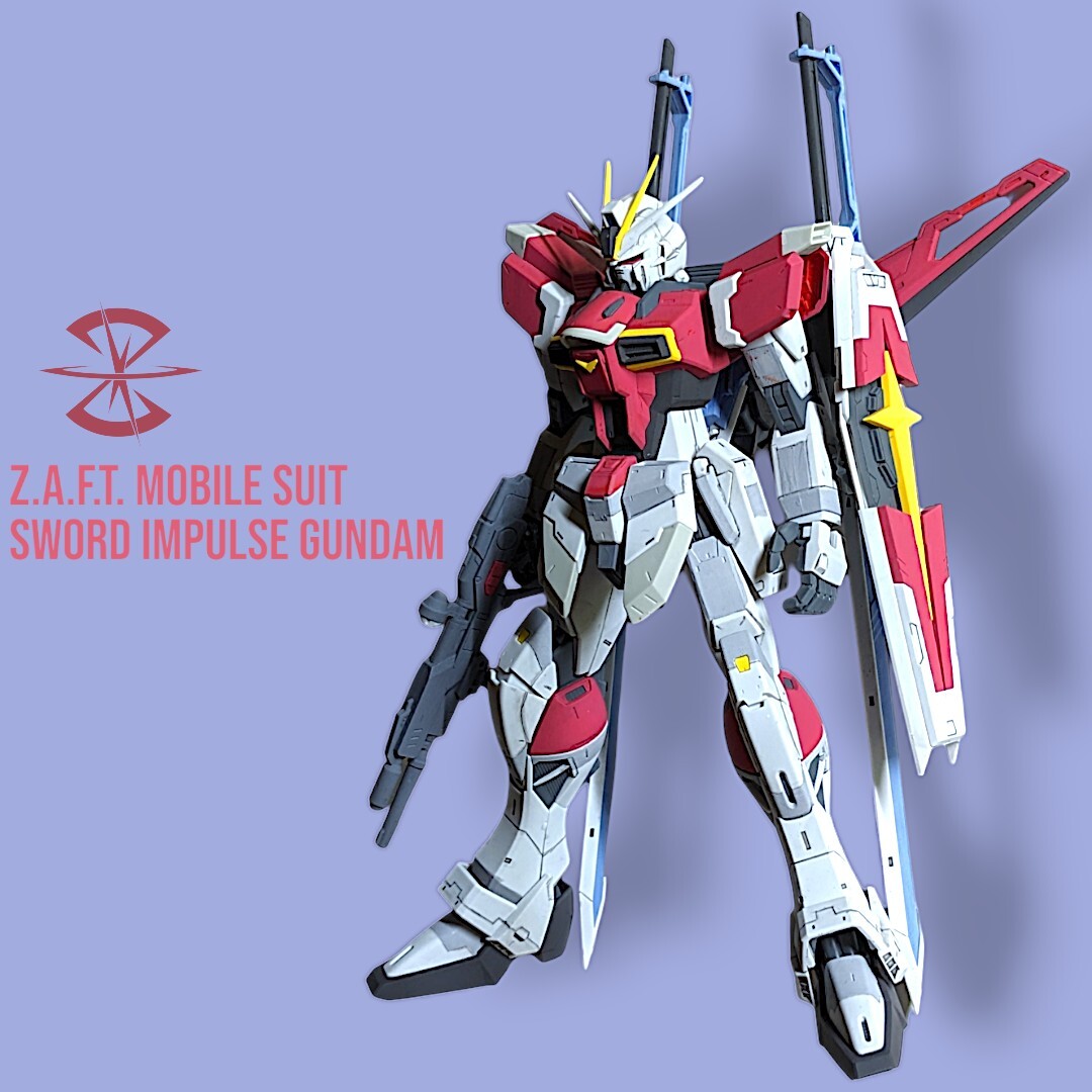 Starting at 1 yen MG 1/100 MG Sword Impulse Gundam Master Grade Painted Completed Product Gunpla Bandai Mobile Suit Gundam SEED DESTINY, character, gundam, Mobile Suit Gundam
