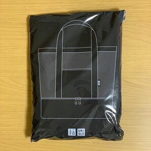 【新品未使用】ユニクロ UNIQLO ノベルティ メッシュトートバッグ 黒 保冷機能付きの大容量収納ポケット 買い物に便利 未開封