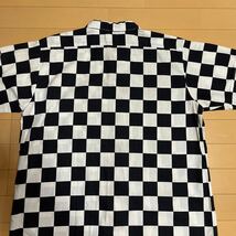 60s Firestone checker shirt ファイヤーストーン チェッカー シャツ Lion uniform ヴィンテージ ヴィンテージ ブラック 古着 ハーレー 50s_画像9