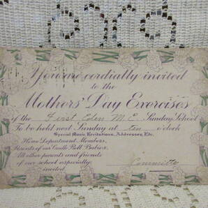アンティーク 絵葉書 ポストカード 母の日 MOTHER’S DAY メッセージ カーネーション アメリカ切手1914年の画像1
