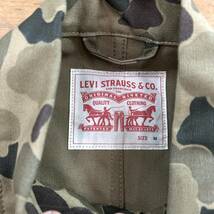 LEVI'S / リーバイス 迷彩カバーオールジャケット カモ柄 メンズ Mサイズ コットン グリーン ボタン USED_画像5