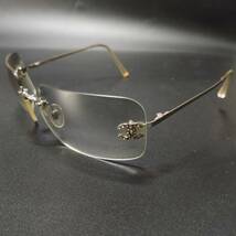1円~【美良品】シャネル CHANEL サングラス メガネ 眼鏡 アイウェア メガネ めがね ココマーク ラインストーン メンズ ビジネス _画像1