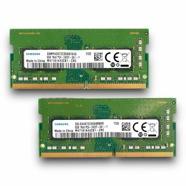 M115-48GW SAMSUNG ノートPC 換装・増設用メモリ S.O.DDR4-2400 8GB×2枚セット 