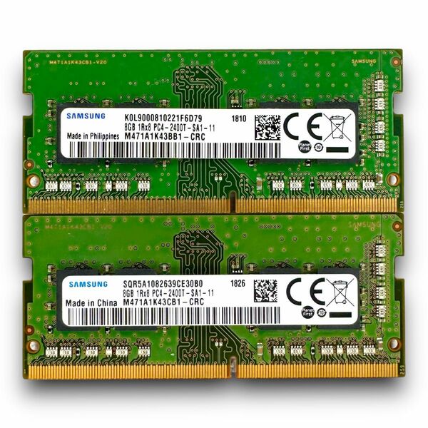 M172-48GW SAMSUNG ノートPC 換装・増設用メモリ S.O.DDR4-2400 8GB×2枚セット 