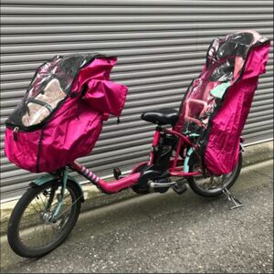 子供載せ自転車レインカバー 前後セット