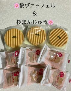 お菓子　和菓子詰め合わせ　　　　　　　　　　　　　　桜まんじゅう＆桜ヴァッフェル