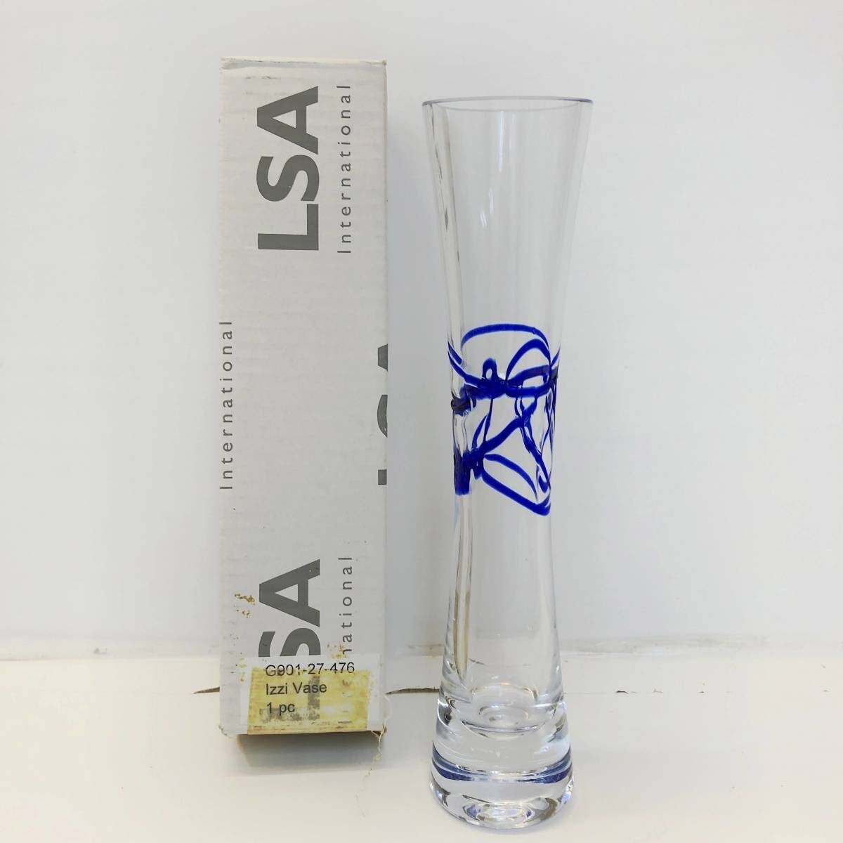 新款4.海军蓝LSA国际花瓶手工玻璃蓝色Izzi花瓶27cm波兰制造G901-27, 家具, 内部的, 内饰配件, 花瓶