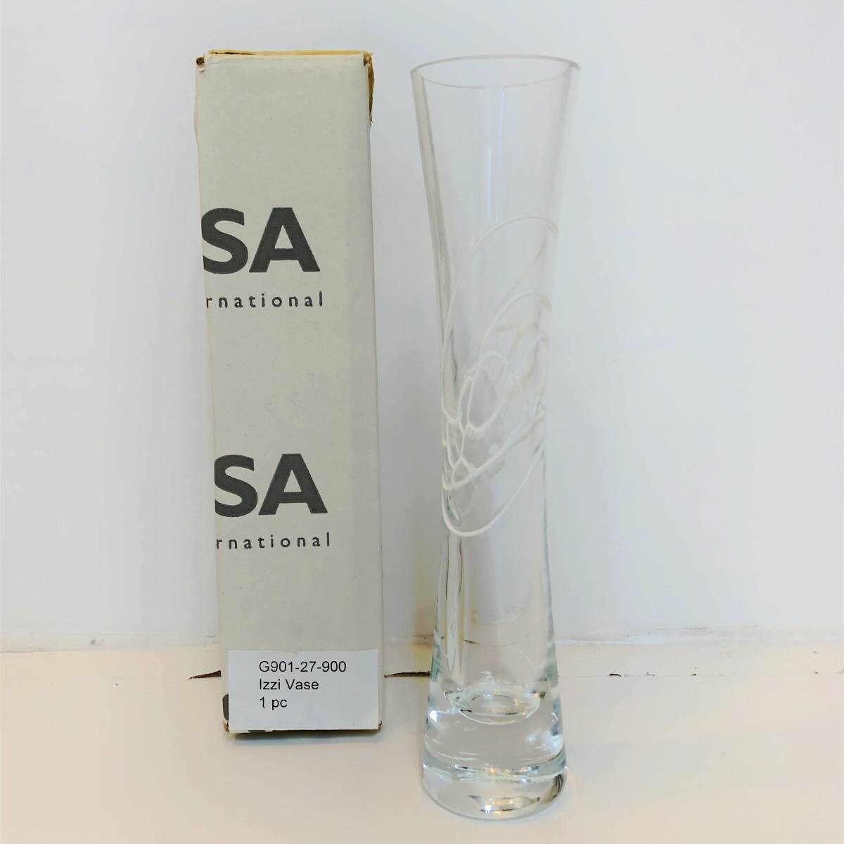 新品 2. 白色 LSA 国际花瓶 手工玻璃白色 Izzi 花瓶 27 厘米 波兰制造 G901-27, 家具, 内部的, 内饰配件, 花瓶