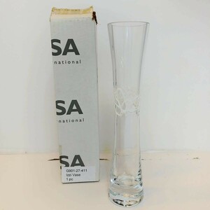 Art hand Auction Nouveau 4. Vase à fleurs international LSA blanc Vase Izzi en verre fait main blanc 27 cm fabriqué en pologne G901-27, meubles, intérieur, accessoires d'intérieur, vase