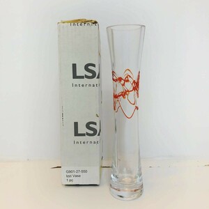 新品　2.赤　LSA international　フラワーベース　花瓶　ハンドメイド　ガラス　レッド　Izzi Vase 27cm　ポーランド製　G901-27