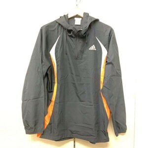 adidas Lサイズ CLIMAPROOF アディダス ハーフジップ パーカー フード アウター ジャケット ブラック グリーン 黒 緑 スポーツ ジャパン