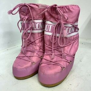 美品 TECNICA テクニカ MOON BOOT 35/38 ピンク スノーブーツ アフタースキー レディース 女性 靴 FW ICON LOW NYLON