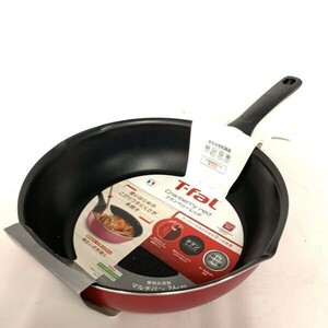 4 T-fal ティファール クランベリーレッド マルチパン フライパン 26cm ガス火 フライパン 食品 調理器具 赤