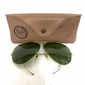 ７０年代　レイバン RayBan BAUSCH & LOMB サングラス ビンテージ ヴィンテージ ケース ゴールド 金 グリーン 緑　シューター　