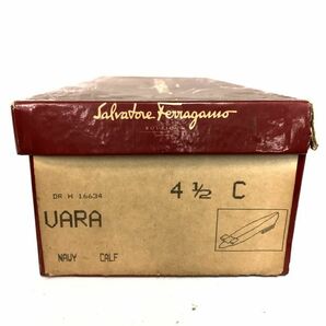 箱 Salvatore Ferragamo サルヴァトーレ フェラガモ UARA パンプス 革靴 ブラウン 茶色 ITALY イタリア製 4 1/2 レディース シューズの画像10