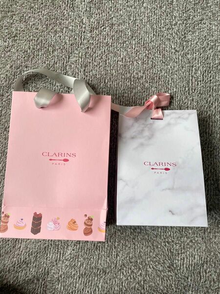 CLARINS プレゼント用袋 ショッパー 紙袋 ショッパー ショップ袋 ギフトバッグ