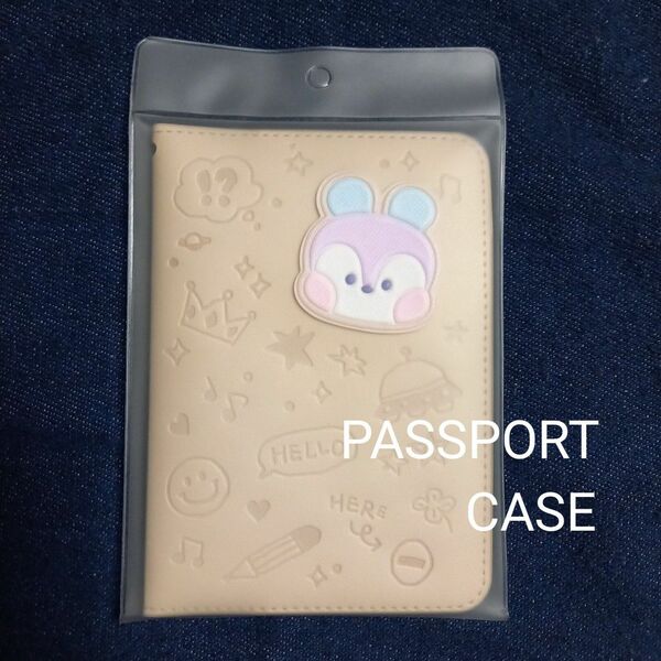 公式 BT21 minini【MANG】レザーパッチ パスポートカバー パスポートケース