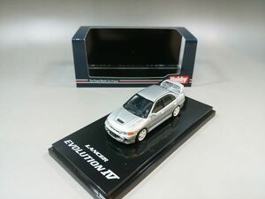 ホビージャパン 1/64 三菱 ランサ GSR Evolution IV CN9A カスタムバージョン スチールシルバー HJ641011CS