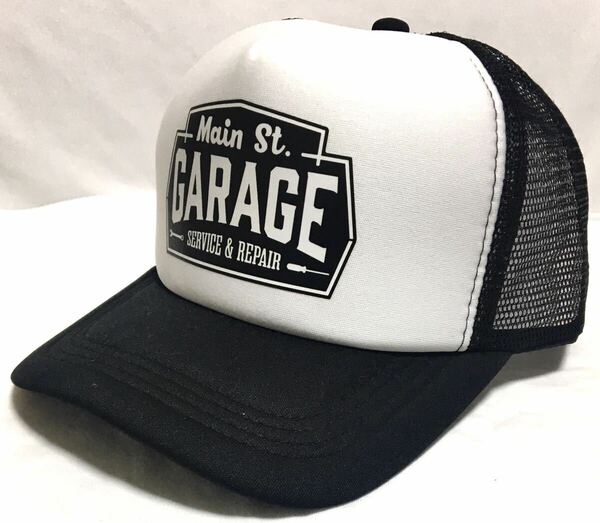 Main.st GARAGEレトロ　トラッカーキャップ　新品　ブラック　アメカジ　メッシュキャップ 