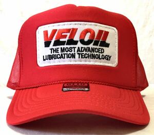 VEL OIL パッチ　トラッカーキャップ　レッド　新品　アメカジ　スナップバック