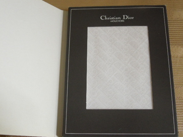 DIOR ポケットチーフ 白 トロッター ハンカチ christian Dior ディオール チーフ 結婚式 紳士 メンズ