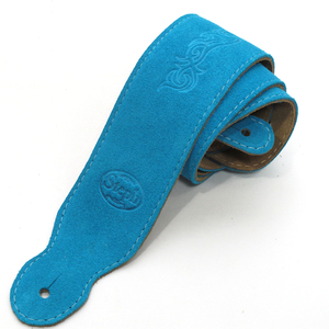  new goods guitar strap Steph BS-1027 suede leather / turquoise 