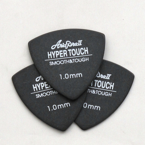 新品 ギターピック3枚セット トライアングル 黒1.0mm ポリアセタール AriaProII HYPER TOUCH