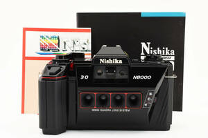 ★外観美品★NISHIKA ニシカ 3-D N8000 35mm 4眼 コンパクトフィルムカメラ★説明書付き #1043L825