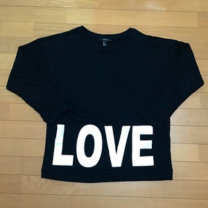 【Forever21】 LOVE HATE スウェット Lサイズ シャツ トレーナー フォーエバー