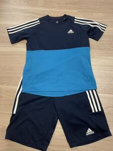 アディダス 上下セット ハーフパンツ 半袖 adidas サッカー 半袖Tシャツ ジャージ 150