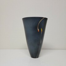 華善作 大作 いけばな 池坊 作家陶器 華道師範所蔵品 Japanese Vintage Style Flower Vase 和モダン デザイン フラワーベース 花瓶 花器 09_画像1