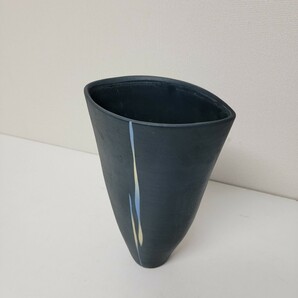 正行窯 いけばな 池坊 作家陶器 華道師範所蔵品 Japanese Vintage Style Flower Vase 和モダン デザイン フラワーベース 花瓶 花器 10の画像2