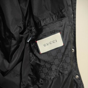 【1円スタート】★グッチ ジャケット GUCCI Black GG Jacquard JACKET Detachable HOODの画像3