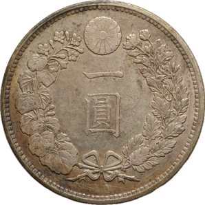 T117★ 日本銀貨 /明治十六年 /一円銀貨/貿易銀/ 直径約38.69mm 重量約26.8 gの画像2