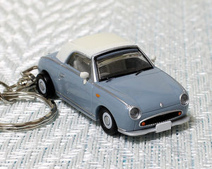 ★☆NISSAN Figaro☆ニッサン フィガロ☆FK10☆ラピスグレー☆ ☆ミニカー☆キーホルダー・アクセサリー☆★