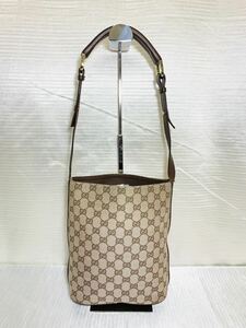 GUCCI グッチ ショルダーバッグ キャンバス BEG 総柄 ハンドバッグ ブランド品 レディース バッグ 7-2