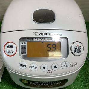 ZOJIRUSHI 象印 圧力IH炊飯ジャー NP-RN05型 極め炊き 炊飯器 ホワイト 0.54L ３合炊き 21年製 5-1の画像2