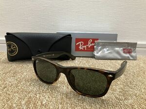 H32☆送料無料☆美品 RayBan/レイバン『RB2132-F NEW WAYFARER 902 52□18 3N』サングラス ニューウェイファーラー 箱 付属品 中古現状品