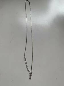 1）真鍮素材 シルバー ネックレス シルバーチェーンネックレス
