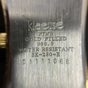 [T1237]動作 クロイゼ klaeuse FINE GOLD FILED 999.9 SK-280-E クオーツ 時計 アナログ ゴールド ヴィンテージ  レディースの画像10