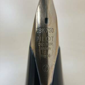 「H7002」PILOT パイロット Elite 万年筆 ペン先 18K-750 CUSTOM T1070 筆記未確認 記念刻印ありの画像7